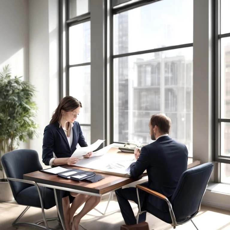 行政書士による相談風景